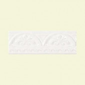 Fashion Accents Arctic White Arches 3 in. x 8 in. Ceramic Liner Wall Tile