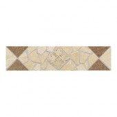 Florenza Sabbia and Brun 3 in. x 12 in. Porcelain Decorative Floor and Wall Tile-DISCONTINUED