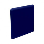 Bright Cobalt 3 in. x 3 in. Ceramic Surface Bullnose Corner Wall Tile-DISCONTINUED