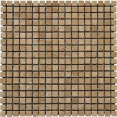Noche Premium 12 in. x 12 in. x 10 mm Tumbled Travertine Mesh-Mounted Mosaic Tile (10 sq. ft. / case)