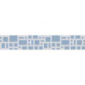 Scatter Cool Border 117.5 in. x 4 in. Glass Wall and Light Residential Floor Mosaic Tile