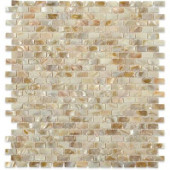 Baroque Pearls Mini Brick 12 in. x 12 in. Mosaic Floor and Wall Tile
