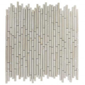Windsor Random Crema Marfil Pattern 12 in. x 12 in. Marble Mosaic Floor and Wall Tile