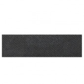 Identity Twilight Black Fabric 4 in. x 12 in. Polished Porcelain Bullnose Floor and Wall Tile