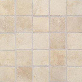 Portenza Avorio Antico 13-3/4 in. x 13-3/4 in. x 8mm Porcelain Mosaic Floor Tile (13.13 sq. ft. / case)-DISCONTINUED