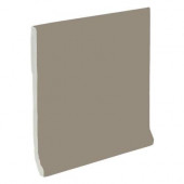 Color Collection Matte Cocoa 4-1/4 in. x 4-1/4 in. Ceramic Stackable Cove Base Wall Tile-DISCONTINUED