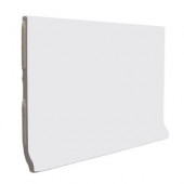 Color Collection Matte Tender Gray 3-3/4 in. x 6 in. Ceramic Stackable Cove Base Wall Tile-DISCONTINUED