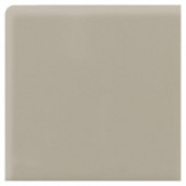 Semi-Gloss Architectural Gray 6 in. x 6 in. Ceramic Bullnose Corner Wall Tile