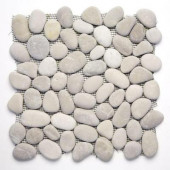 River Rock Brookstone 12 in. x 12 in. x 12.7 mm Natural Stone Pebble Mosaic Floor and Wall Tile (10 sq. ft./case)