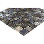 Tapestry Pantheon 1 in. x 1 in. Marble and Glass Tile Sample