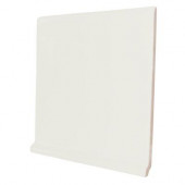 Color Collection Matte Bone 6 in. x 6 in. Ceramic Stackable Right Cove Base Corner Wall Tile-DISCONTINUED
