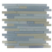 Temple Seawave 12 in. x 12 in. x 8 mm Glass Mosaic Floor and Wall Tile