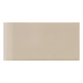 Rittenhouse Square Urban Putty 3 in. x 6 in. Ceramic Surface Bullnose Wall Tile