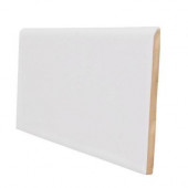 Color Collection 3 in. x 6 in. Bright Tender Gray Ceramic Wall Tile with a 6 in. Surface Bullnose-DISCONTINUED