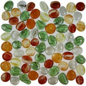 12 in. x 12 in. Glass Mosaic Floor and Wall Tile-DISCONTINUED