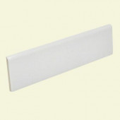 Color Collection Bright White Ice 2 in. x 8 in. Ceramic Surface Bullnose Wall Tile