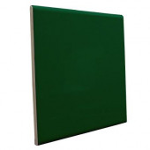 Color Collection Bright Kelly 6 in. x 6 in. Ceramic Surface Bullnose Wall Tile-DISCONTINUED