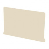 Color Collection Matte Fawn 4 in. x 6 in. Ceramic Left Cove Base Corner Wall Tile-DISCONTINUED
