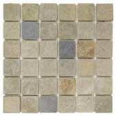 Sequoia 12 in. x 12 in. x 8 mm Slate Mosaic Wall Tile