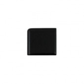 Semi-Gloss Black 2 in. x 2 in. Ceramic Bullnose Outside Corner Wall Tile