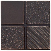 2 in. x 2 in. Cast Metal Mosaic Dot Dark Oil Rubbed Bronze Tile (10 pieces / case) - Discontinued