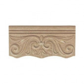 Fashion Accents Noce 4 in. x 8 in. Ceramic Cornice Wall Tile