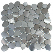 Metal Freeform Astro 11 in. x 11 in. x 6.35 mm Stainless Steel Mosaic Wall Tile (8.4 sq. ft. / case)