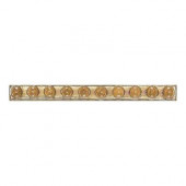 Cristallo Glass Smoky Topaz 3/4 in. x 8 in. Bead Accent Wall Tile
