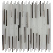 Ice 12 in. x 12 in. x 8 mm Glass Mosaic Floor and Wall Tile