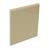Color Collection Bright Fawn 4-1/4 in. x 4-1/4 in. Ceramic Surface Bullnose Wall Tile-DISCONTINUED