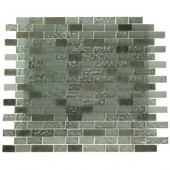 Pattern 12 in. x 12 in. x 8 mm Marble and Glass Mosaic Floor and Wall Tile