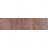 Cityscape Plaza Brown 3 in. x 12 in. Glazed Porcelain Bullnose Floor and Wall Tile