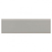 Modern Dimensions Gloss Desert Gray 2-1/8 in. x 8-1/2 in. Ceramic Surface Bullnose Wall Tile -DISCONTINUED