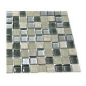 Naiad Blend Squares 1/2 in. x 1/2 in. Marble and Glass Tile Squares - 6 in. x 6 in. Floor and Wall Tile Sample